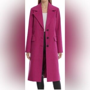 Avec Les Filles Fuchsia Trench Long Coat